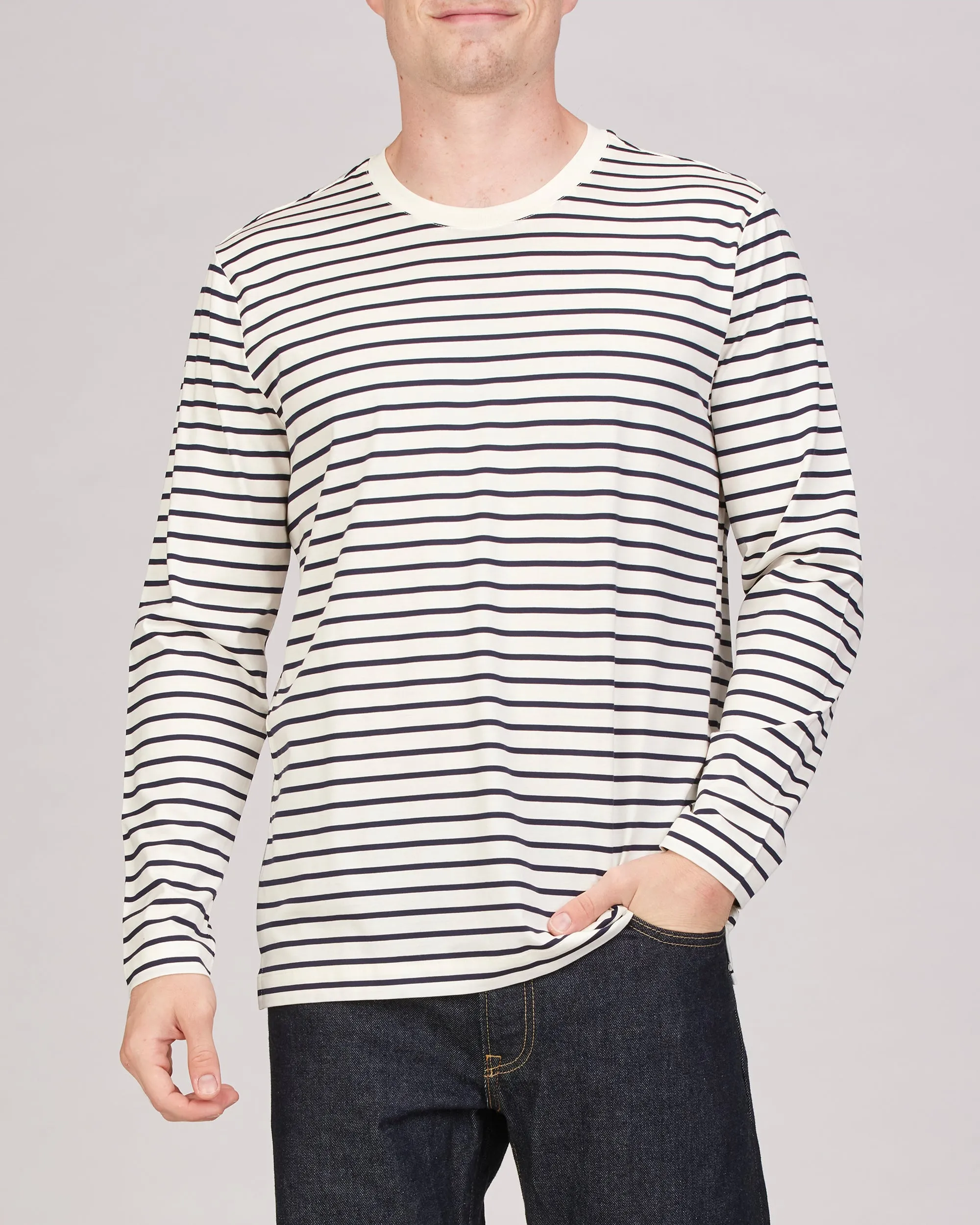 Simon Long Sleeve Striped Relaxed Top