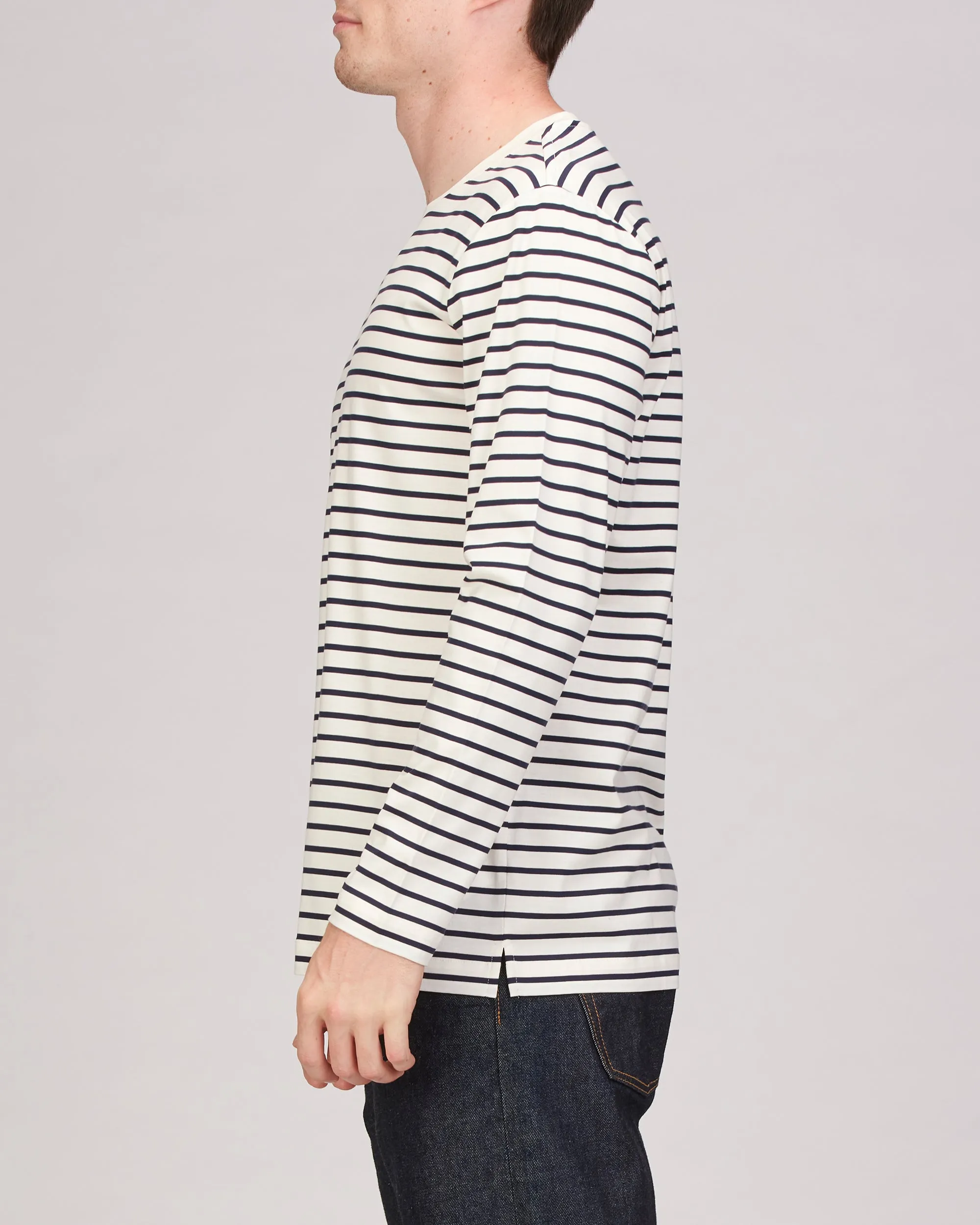 Simon Long Sleeve Striped Relaxed Top