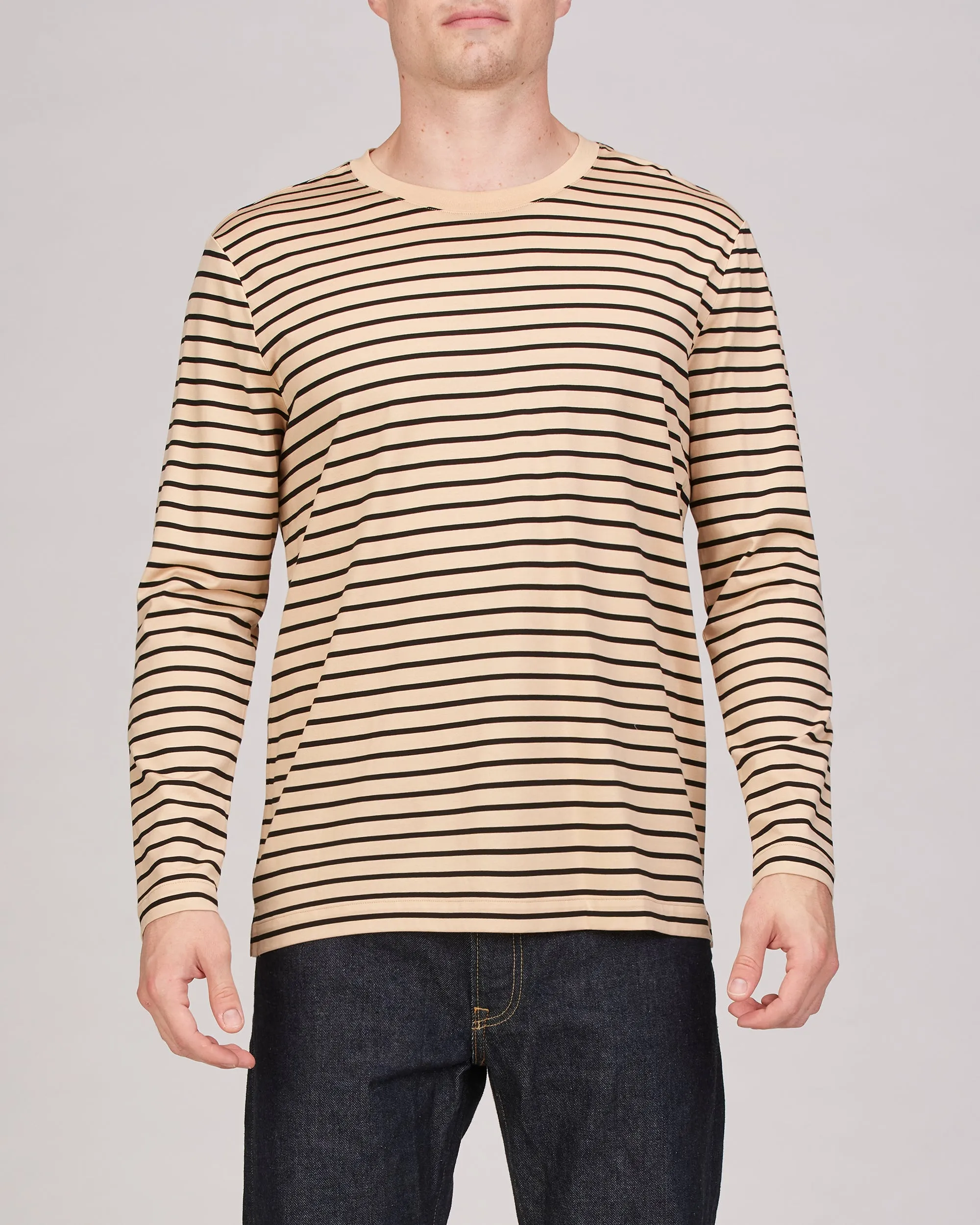 Simon Long Sleeve Striped Relaxed Top