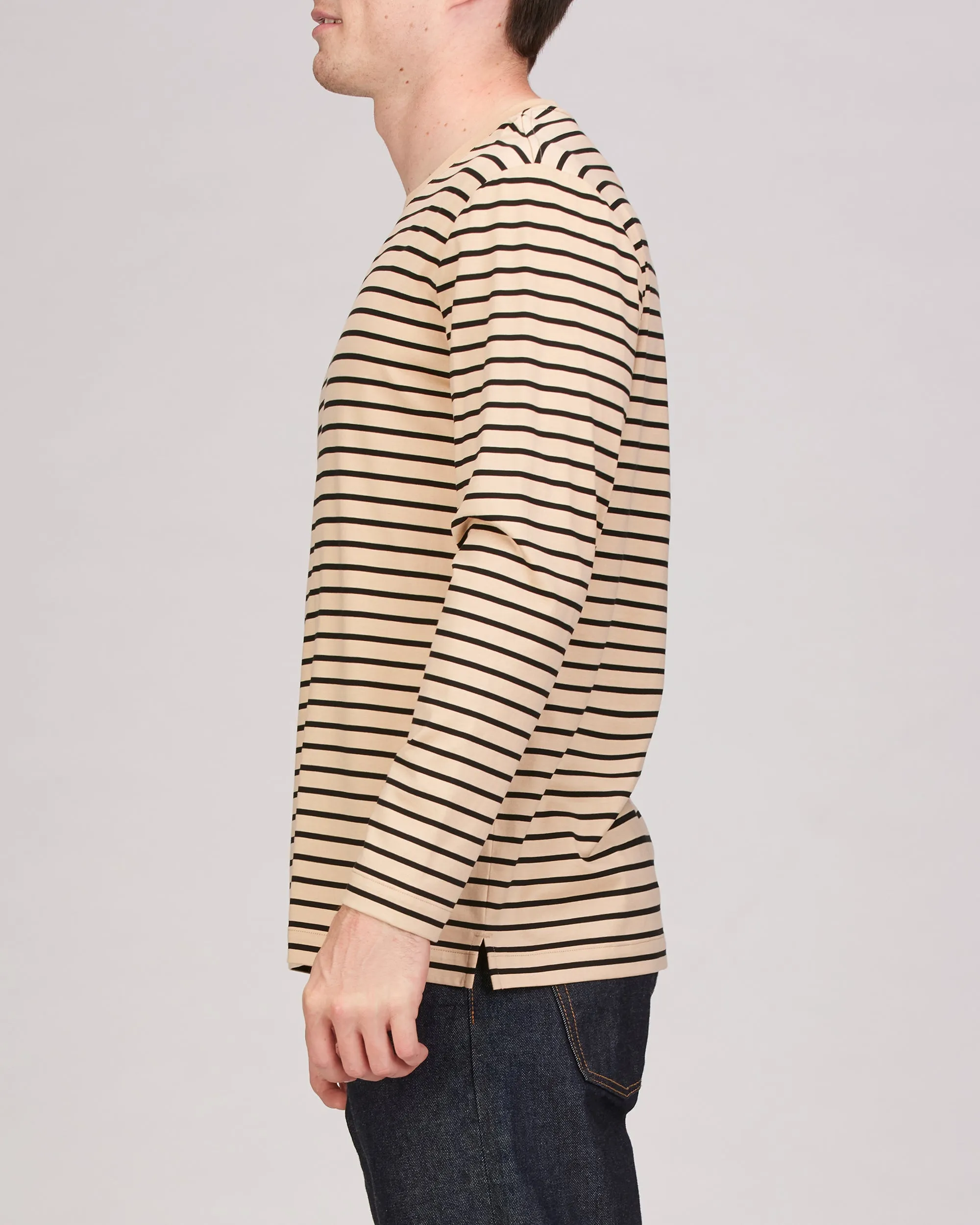 Simon Long Sleeve Striped Relaxed Top