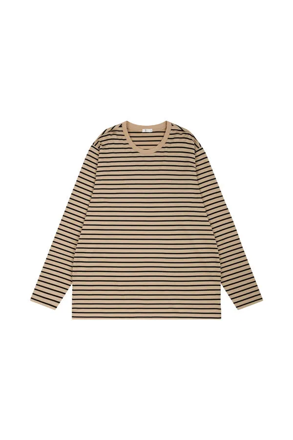 Simon Long Sleeve Striped Relaxed Top