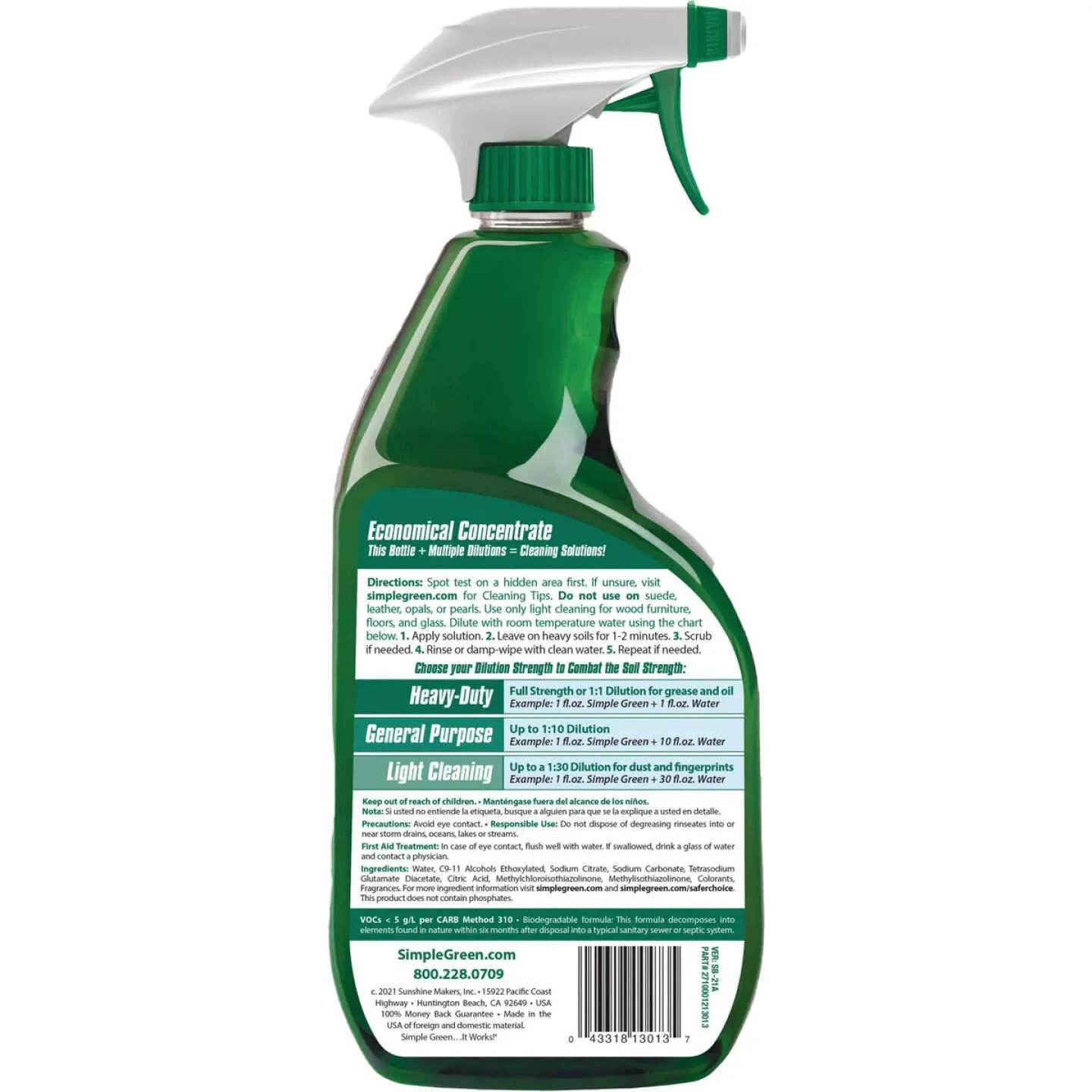 SIMPLE GREEN 24OZ LIQUID CONCENTRATE ALL-PURPOSE CLEANER & DEGREASER