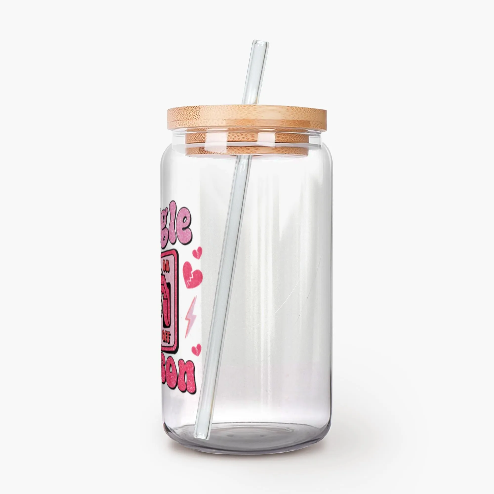 Single Season Iced Coffee Glass, Galentine's Day Gift, BFF Gift, Skulls, Skeleton Glass, Can Shaped Glass, Trendy Glass Cup (Copy)