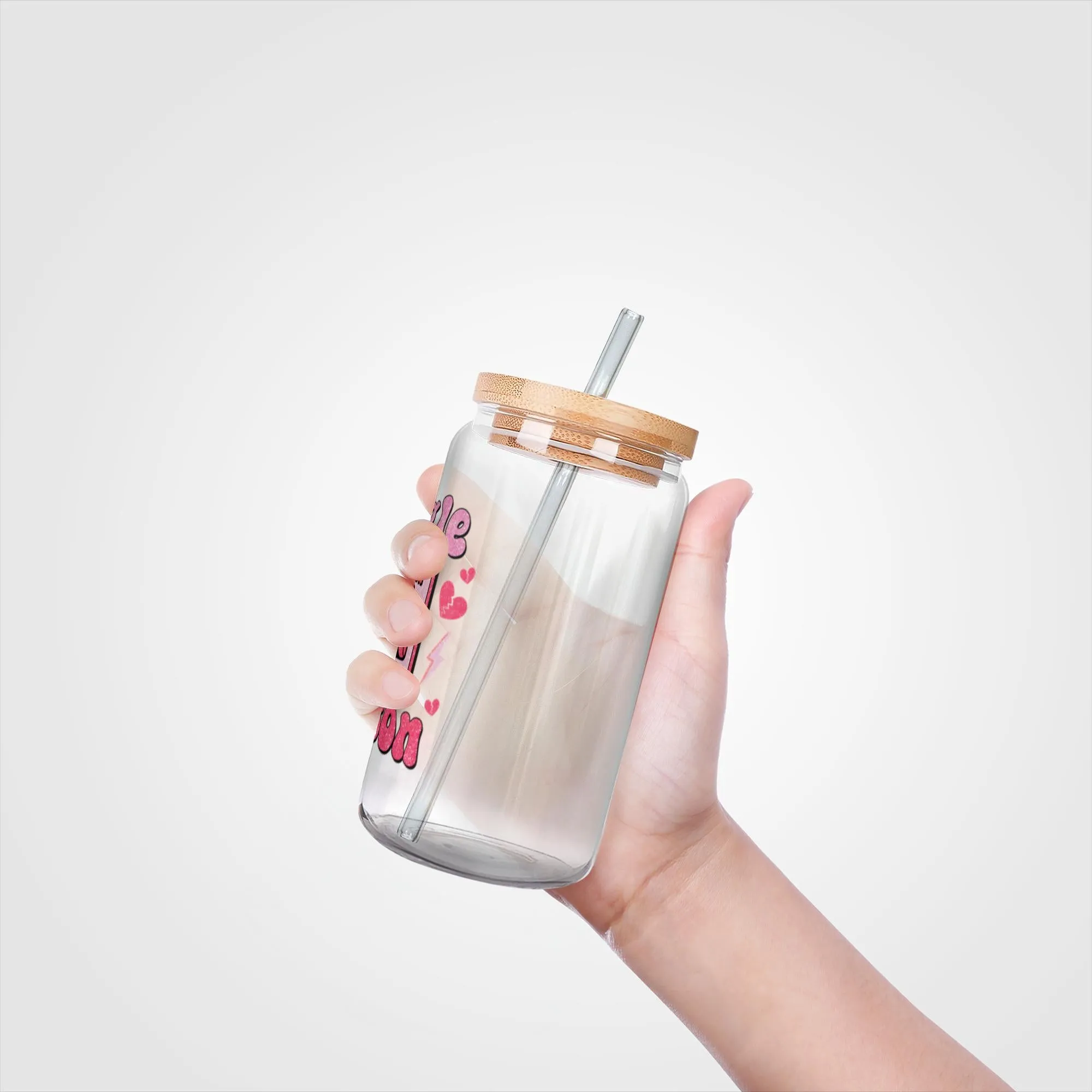 Single Season Iced Coffee Glass, Galentine's Day Gift, BFF Gift, Skulls, Skeleton Glass, Can Shaped Glass, Trendy Glass Cup (Copy)