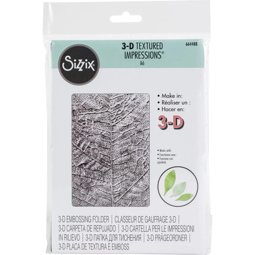 Sizzix 3-D Textured Impressions  - Leaf Veins