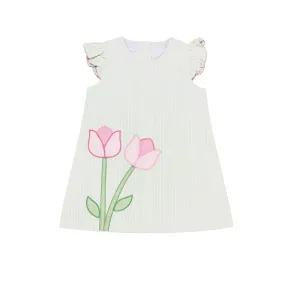 Sloane Lm Grn Seer Tulip Dress