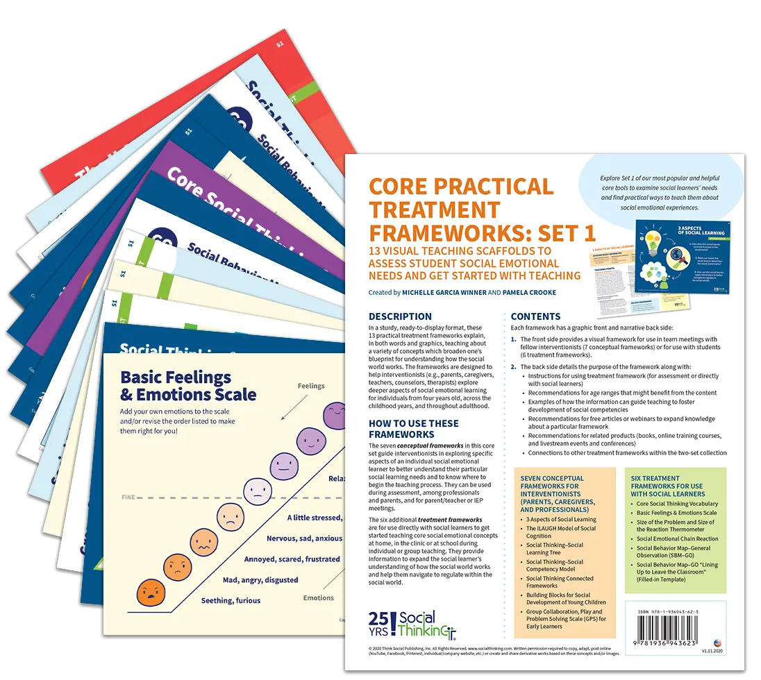 Social Thinking® Frameworks Collection | Core Practical Treatment Frameworks Set 1