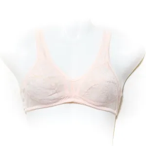 Soft Cotton Net Bra - Etching Free Bra - Non Padded - Peach Bra