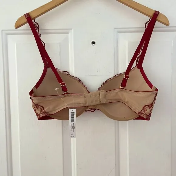 Soma Woman's Sexy Wildflower Embroidery Push-Up Bra Sz 34D