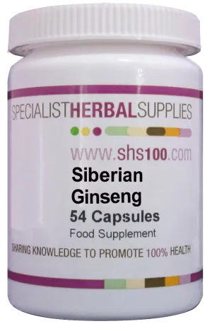 Specialist Herbal Supplies (SHS) Siberian Ginseng Capsules 54's