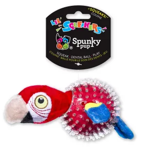 Spunky Pup - Parrot in Clear Spiky Ball