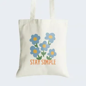 Stay Simple Tote Bag With Zipper