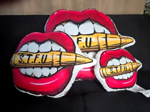 STFU Classic Logo Shaped Pillow