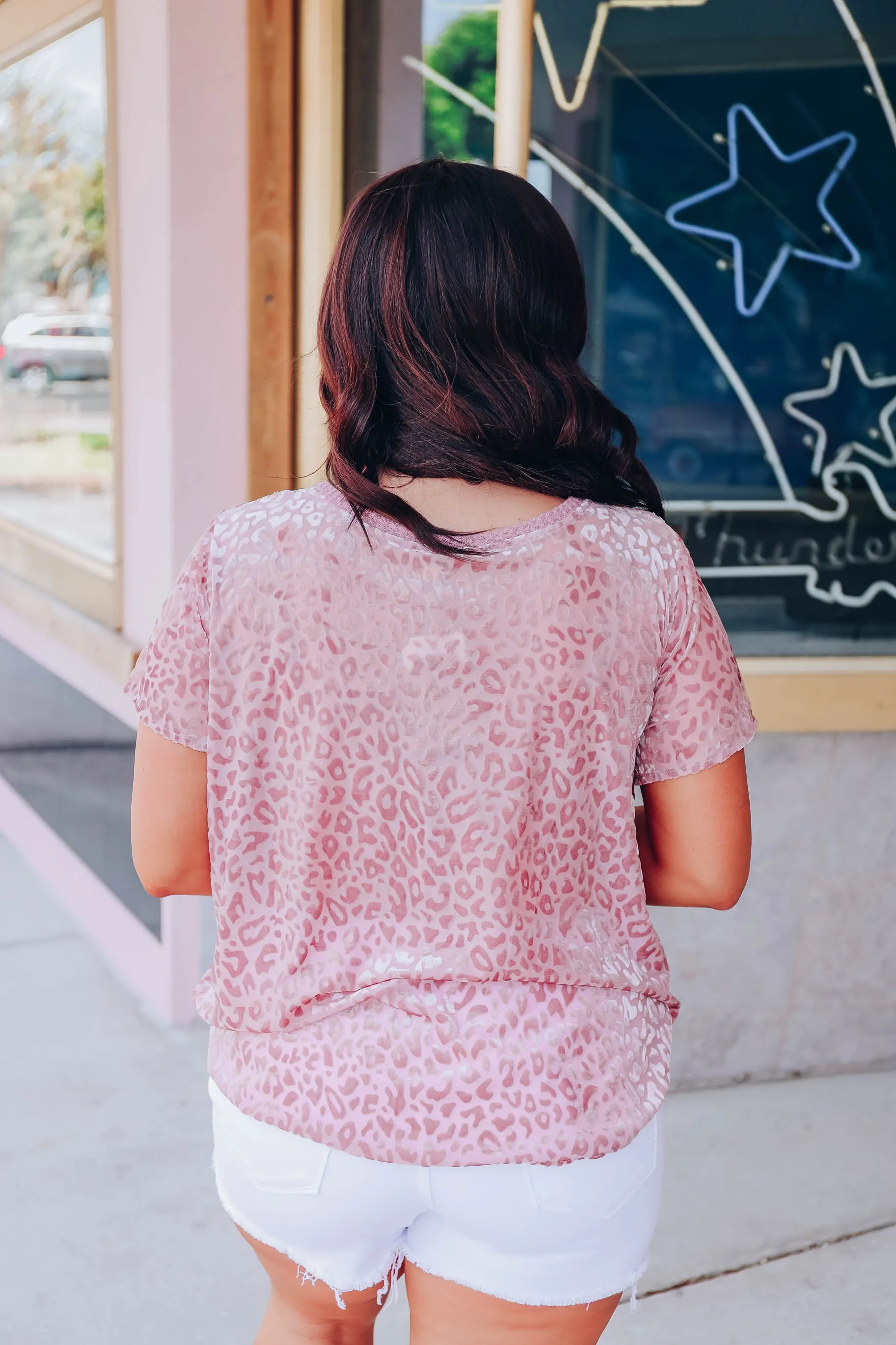 Still On Trend Leopard Top - Blush