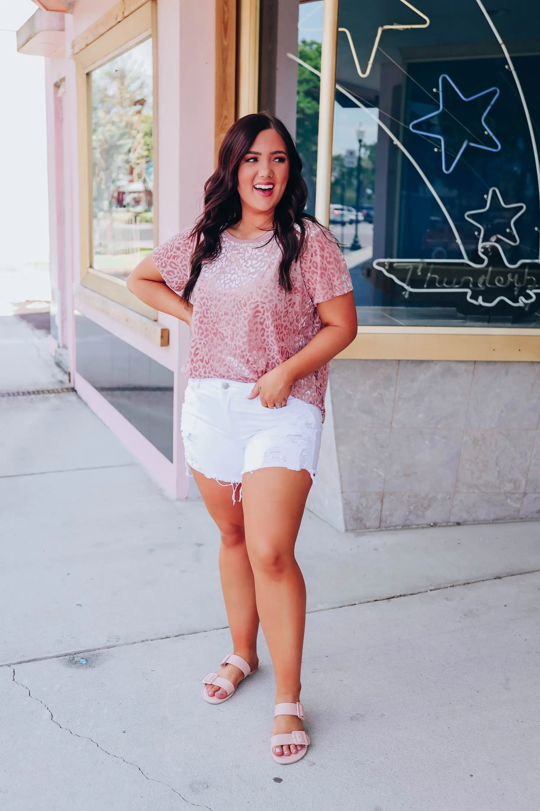 Still On Trend Leopard Top - Blush