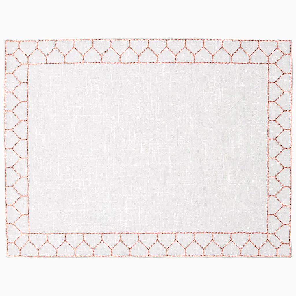 Stitched Coral Placemat
