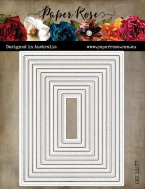 Stitched Rectangles 16577 4.25” x 5.5” Nested Die Set