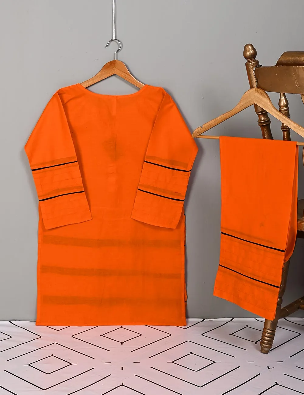 STP-006C-Orange - 2Pc Cotton Stitched