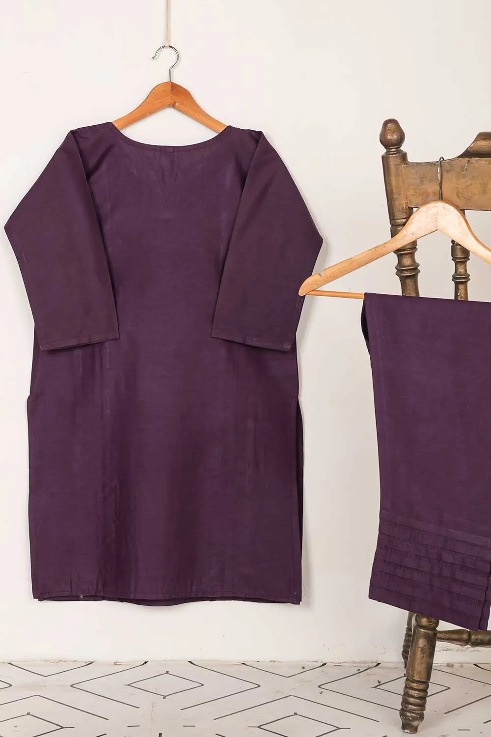 STP-049A-Purple - 2PC COTTON STITCHED