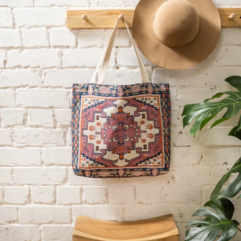 'Strawberry Fields' Woven Tote Bag