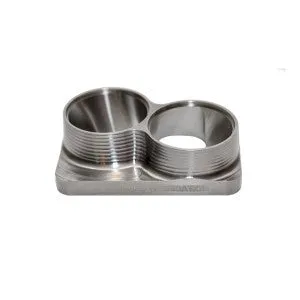 Street Carr Fabrication Stainless Billet Dual 2.5" Inlet T6 Flange