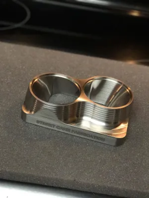 Street Carr Fabrication Stainless Billet Dual/OPEN 2.5" Inlet T6 Flange