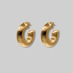 Stripe Textured Hoop Earrings