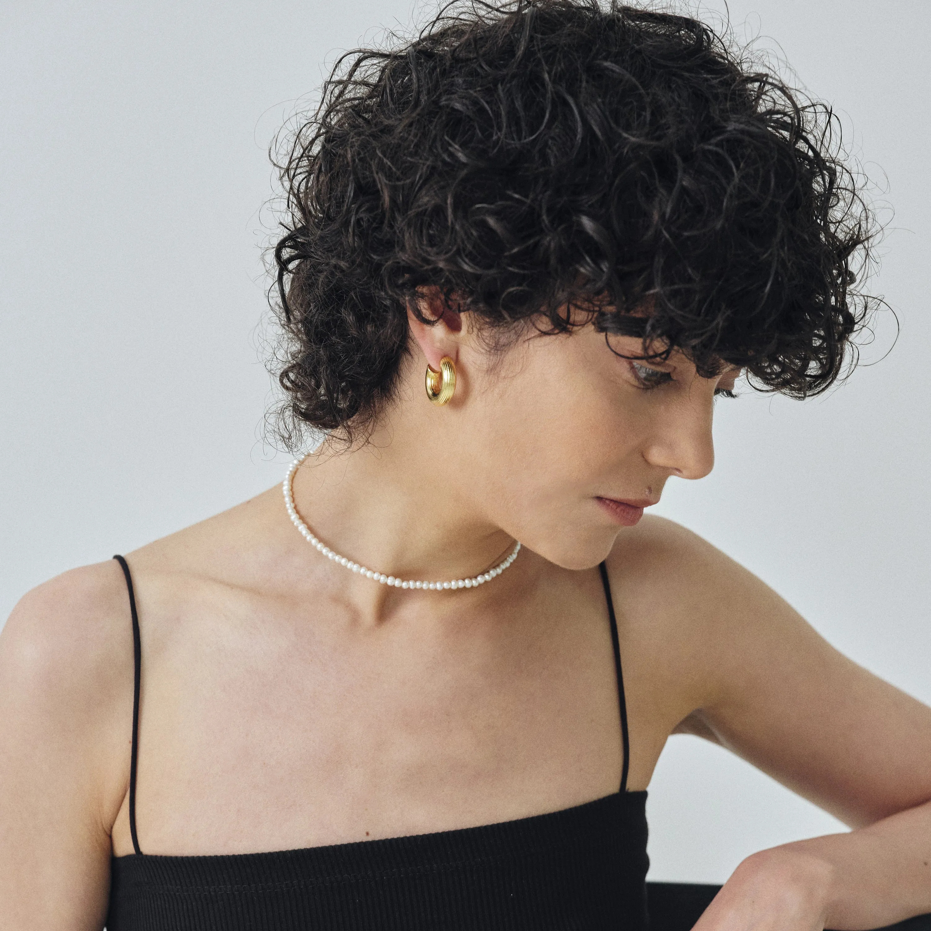 Stripe Textured Hoop Earrings