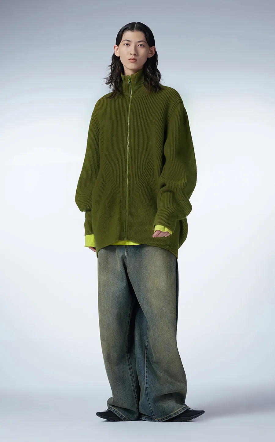 Sweater / JNBY Relaxed Merino Wool Cardigan