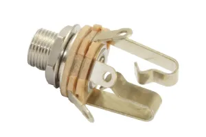 Switchcraft L12B Stereo Jack Socket, 1/4" with 3/8" (9.5mm) Threaded Bushing