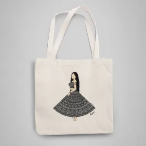 Symmetric dress Tote Bag With Zipper by @_sm_teju_