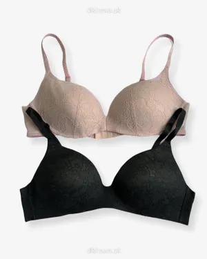 T-Shirt Bra - Soft Padded Imported Stocklot Branded Pushup Bra - Non Wired Bra - Non Padded Bra - Pack of 2