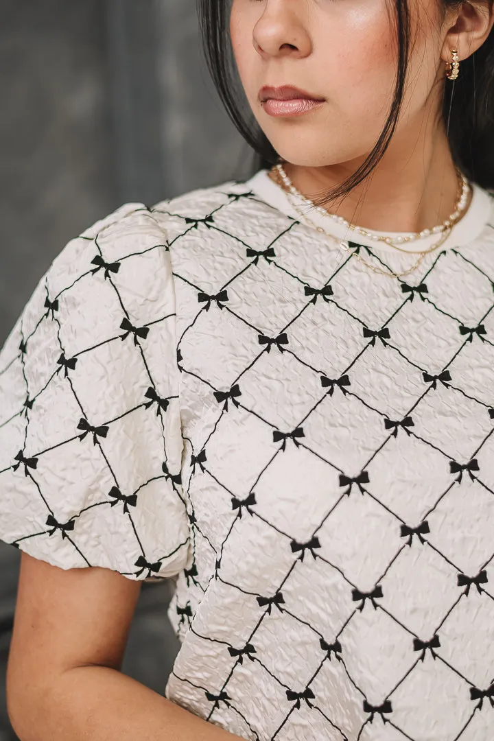 Take A Bow Textured Top