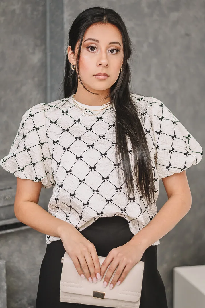 Take A Bow Textured Top