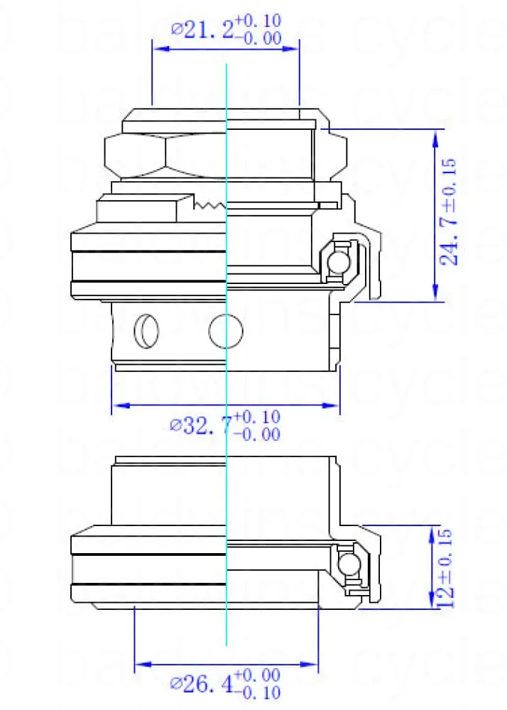 Tange Seiki MX320 - 1" Super Polish Headset in Silver