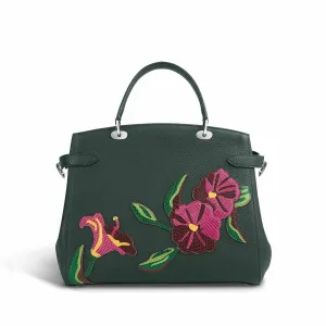 Taylor Floral Handbag in Soft Grain Leather