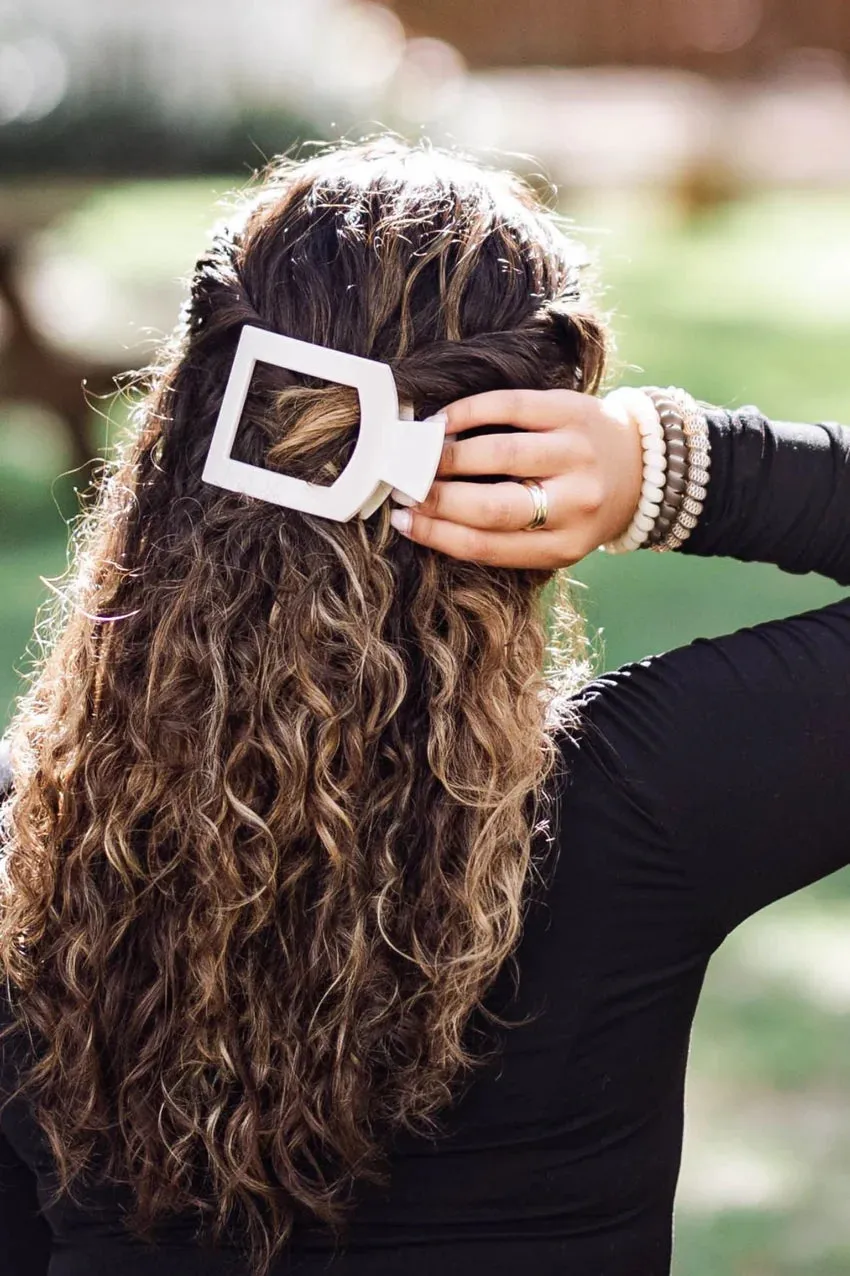 TELETIES | Large Square Flat Hair Clip {Toasted}