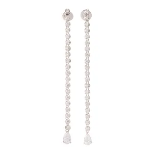 Tennis Dangles with Pear Shaped Diamond