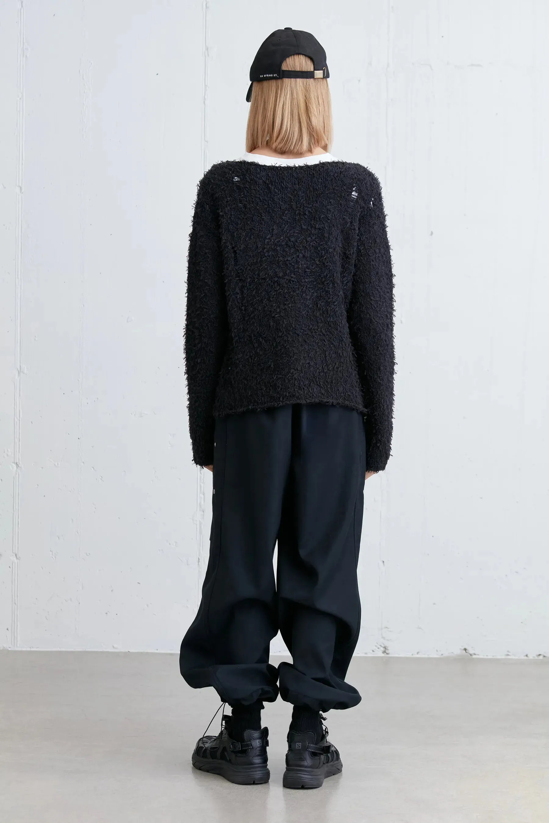 Textured Distressed Sweater