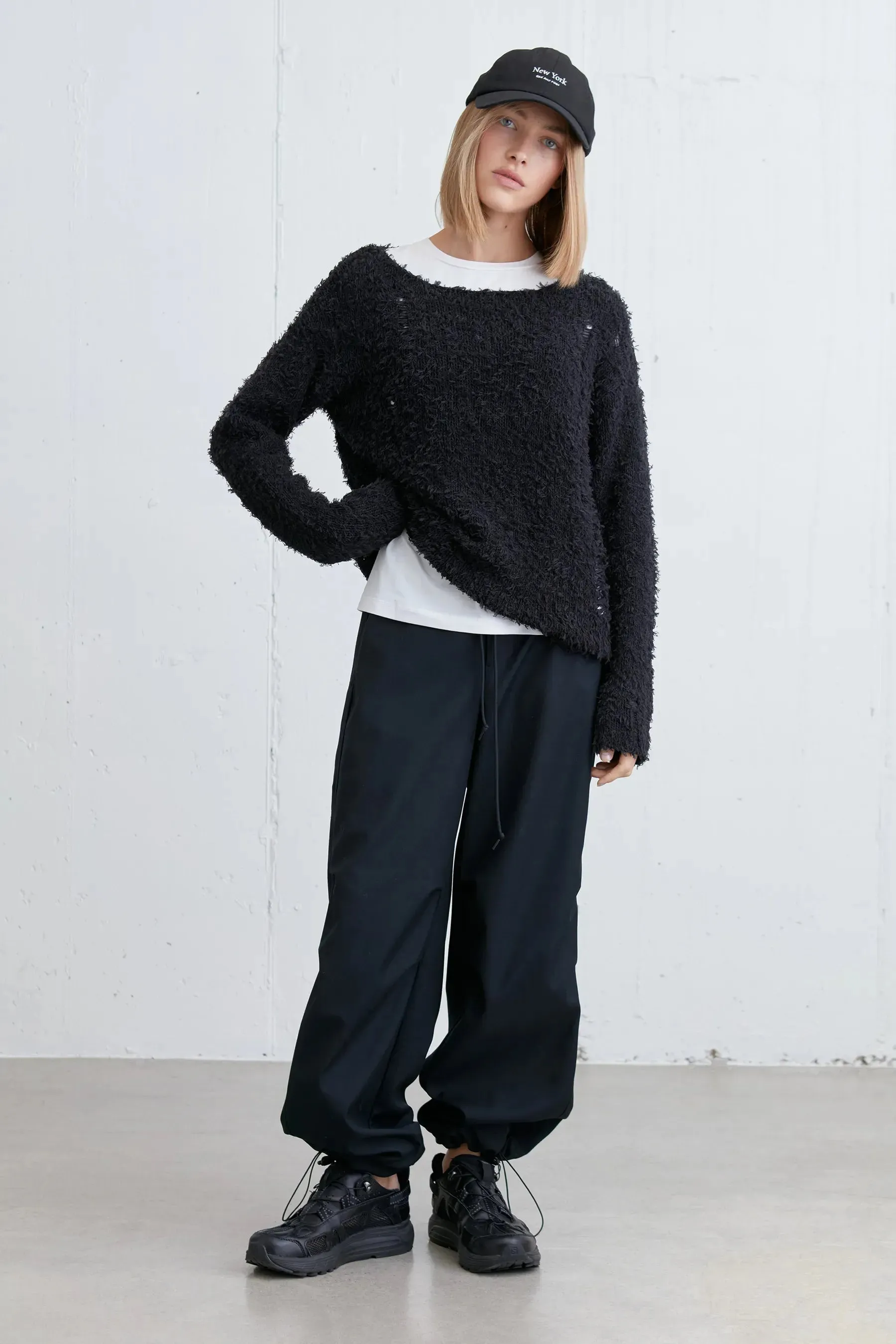 Textured Distressed Sweater