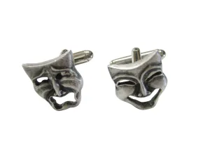 Textured Drama Happy and Sad Mask Cufflinks