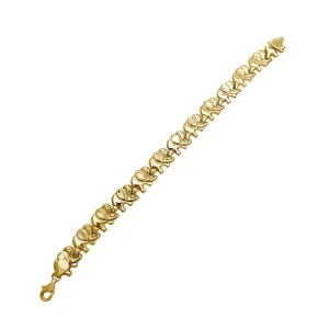 Textured Elephant Bracelet (14K)