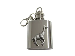 Textured Giraffe 1 Oz. Stainless Steel Key Chain Flask