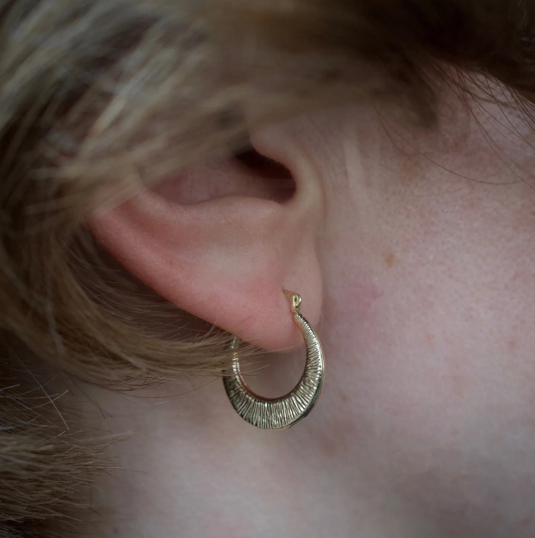Textured Gold Hoops