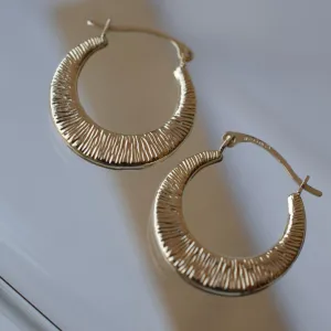 Textured Gold Hoops