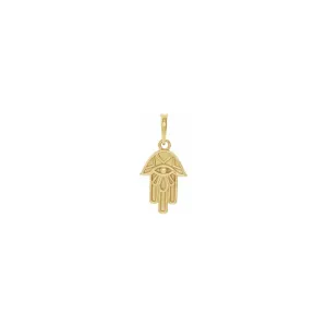 Textured Hamsa Pendant