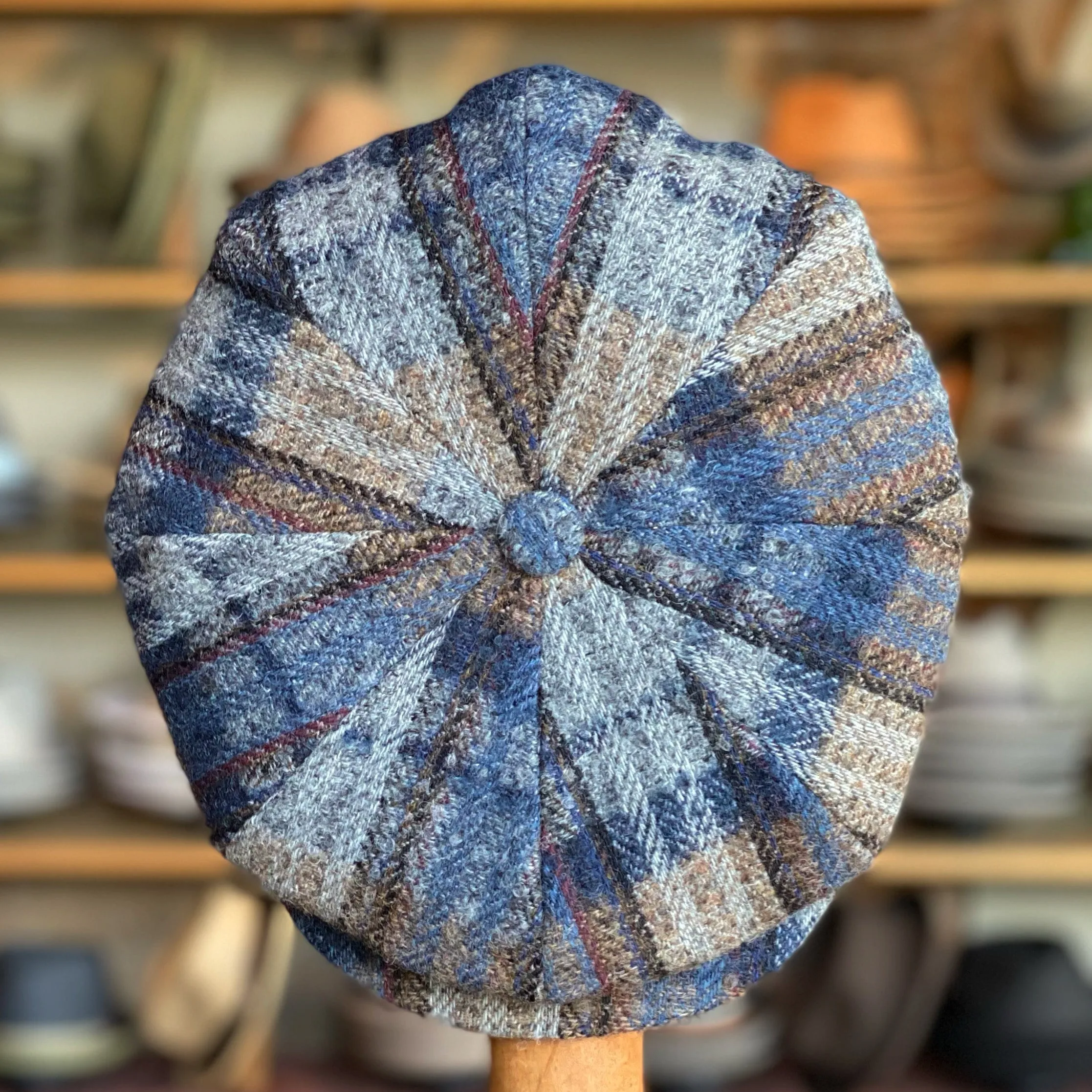 Textured Plaid Newsboy
