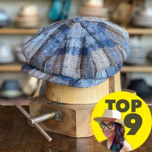 Textured Plaid Newsboy