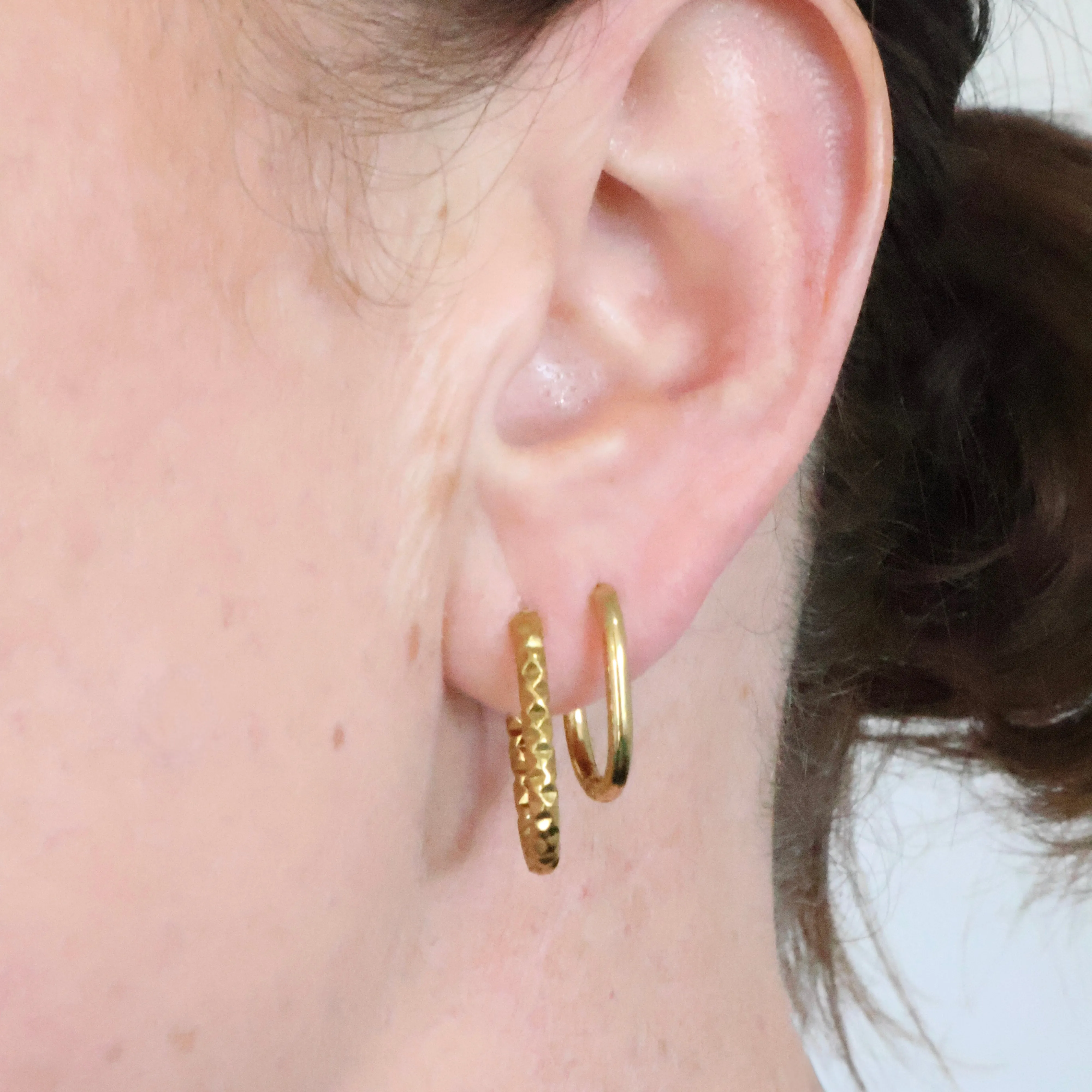 Textured Rectangle Hoops