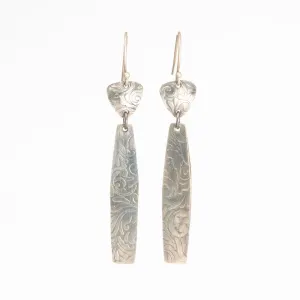 Textured Shield Earrings